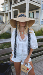 Scalloped Eyelet Top