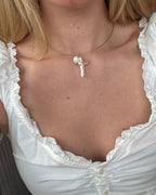 Pearl Cross Choker