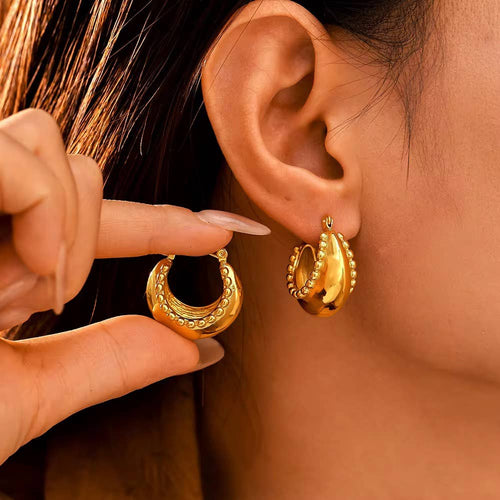 Beaded Hoop Earrings