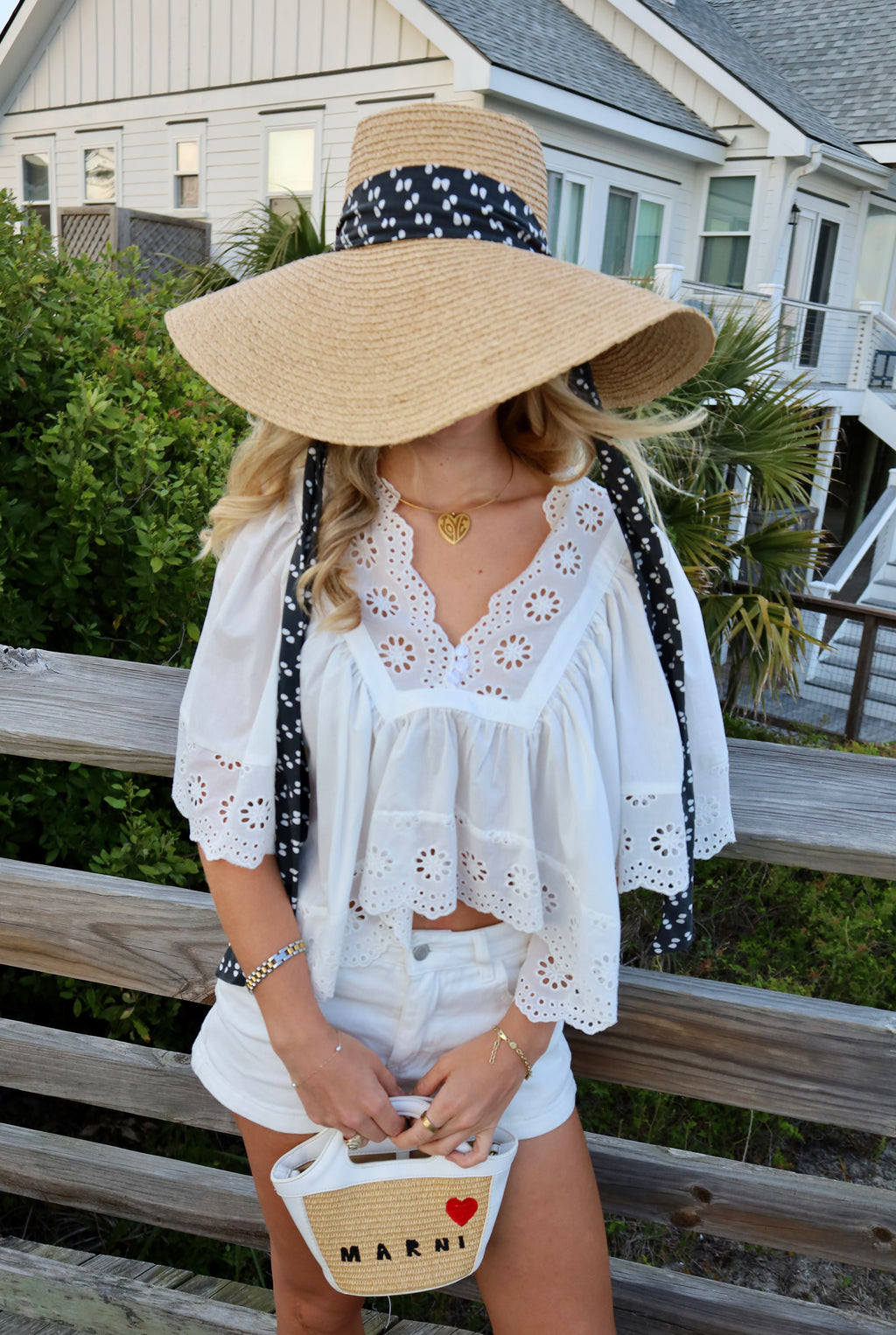 Scalloped Eyelet Top