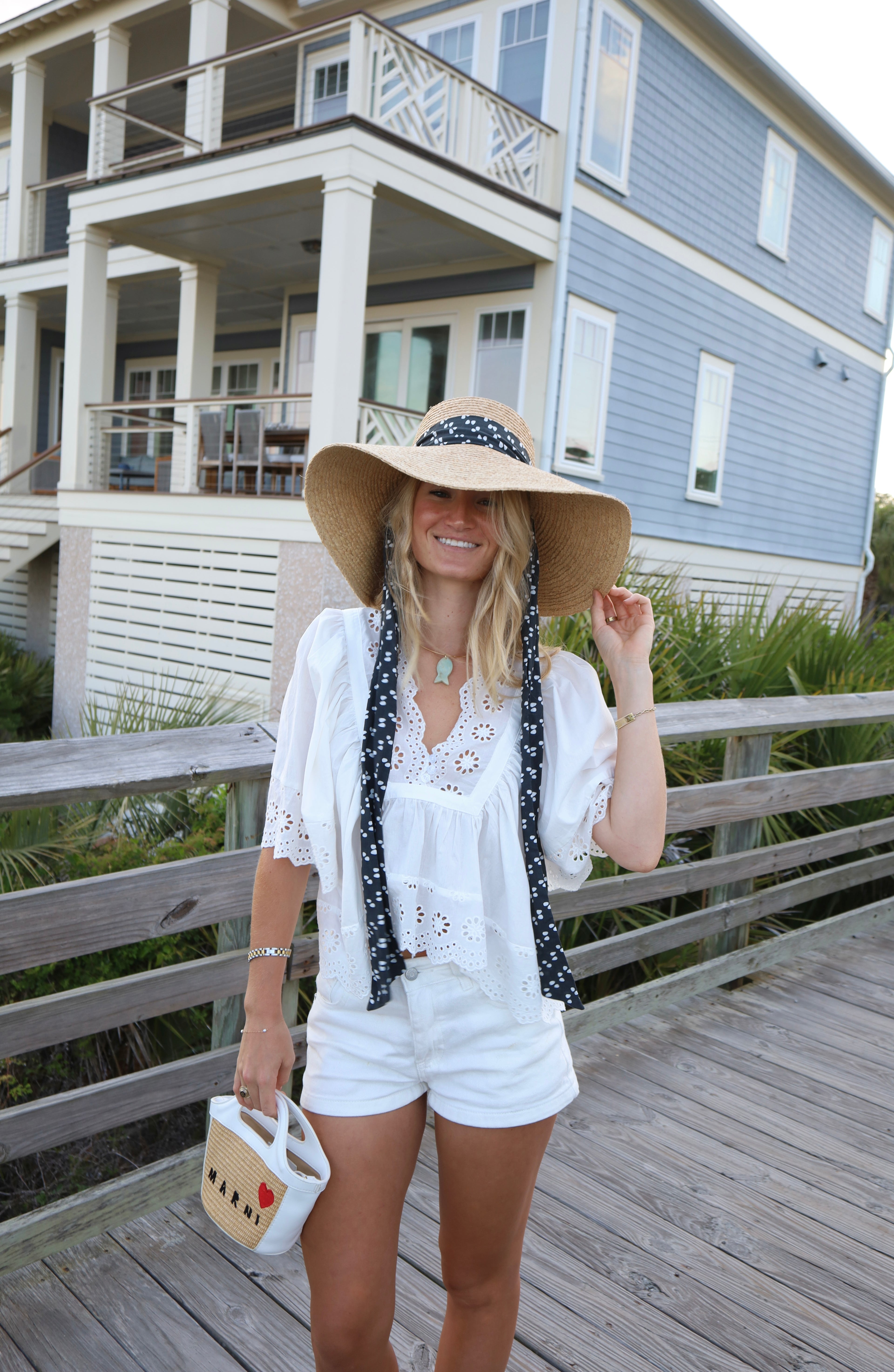 Scalloped Eyelet Top