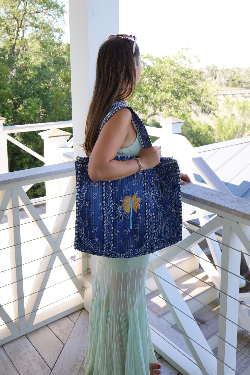 Blue Bandana Tote