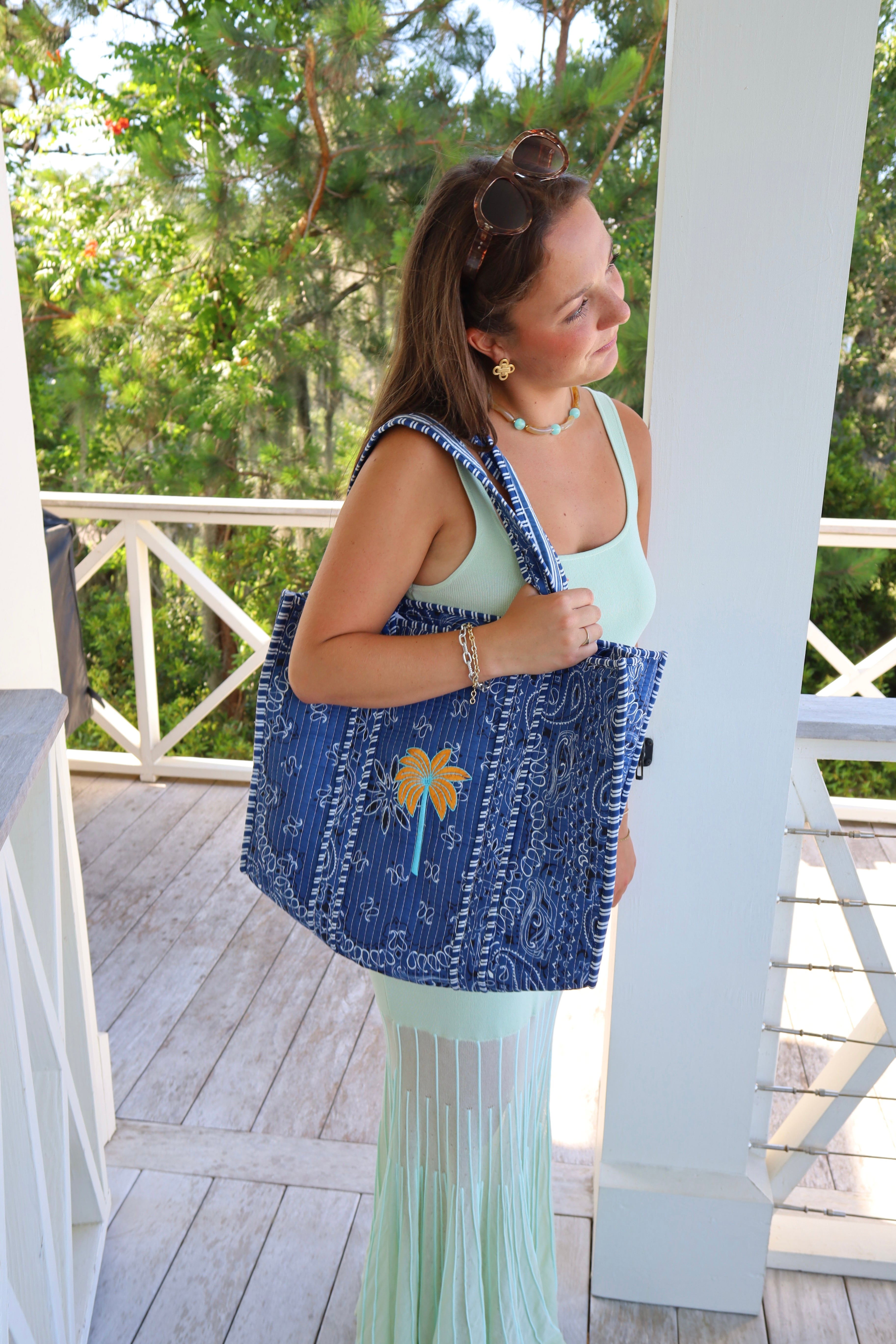 Blue Bandana Tote