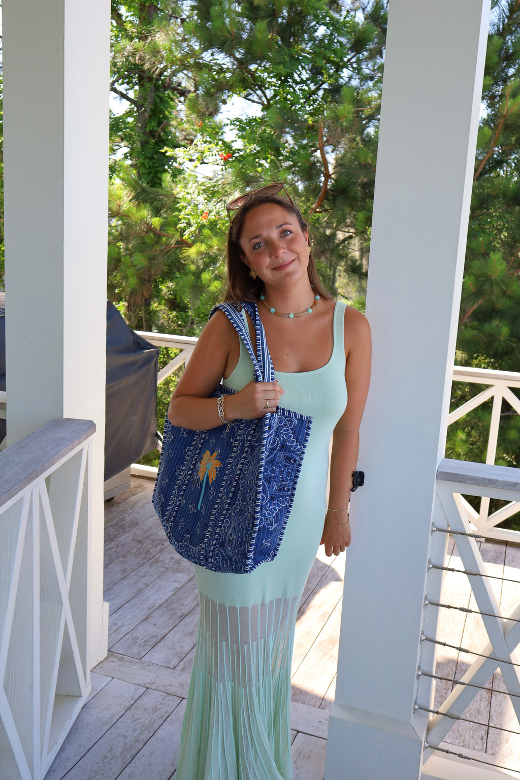 Blue Bandana Tote