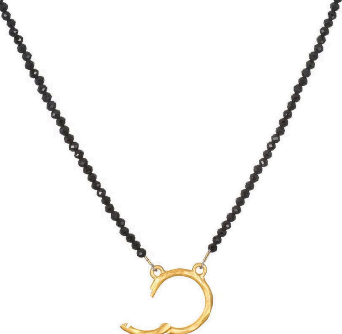 Full Circle Charm Collector Amulet Necklace 18K Gemstone