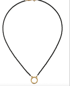 Full Circle Charm Collector Amulet Necklace 18K Gemstone