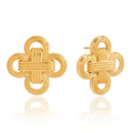 Rope Knot Clover Stud Earrings Waterproof