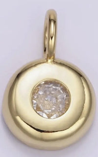 Round Diamond Charm