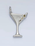 Silver Martini Charm