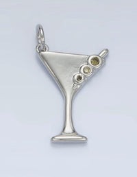 Silver Martini Charm