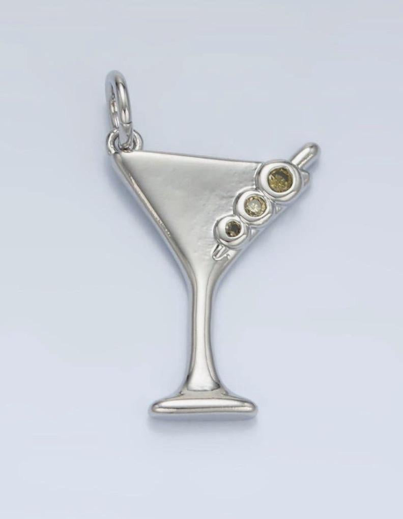 Silver Martini Charm