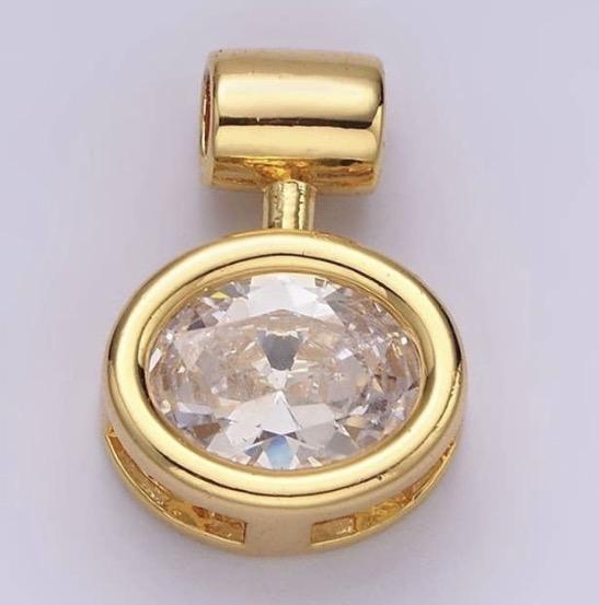 Oval Diamonds Charm