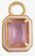 Square Pink Bezel Charm