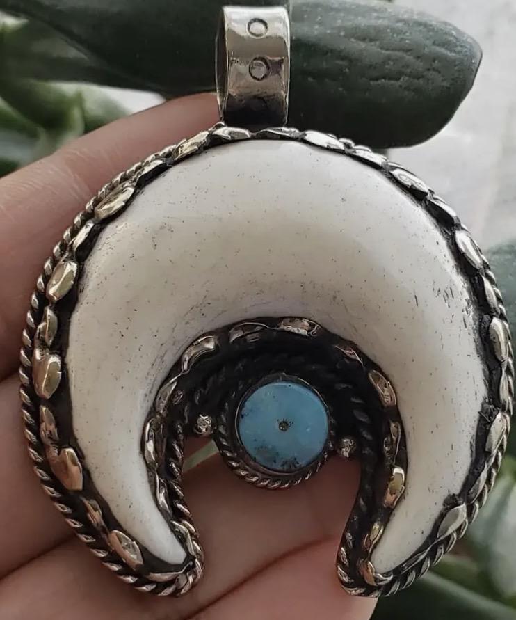 Squash Blossom Curved Pendant
